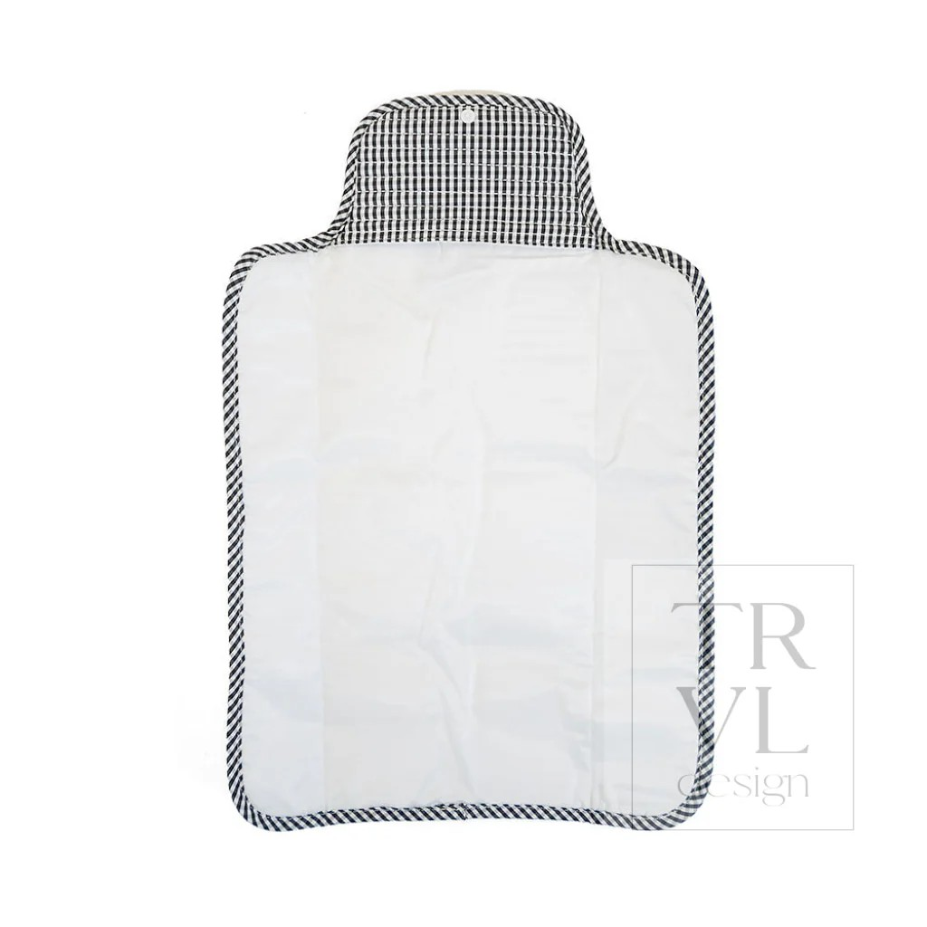 TRVL Black Gingham Quilted Changing Mat