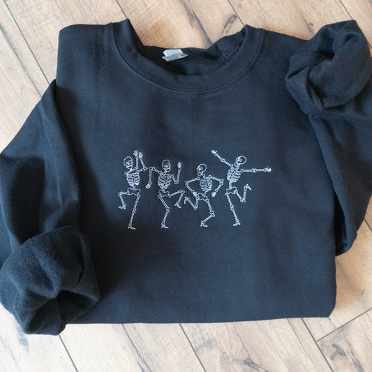 Dancing Skeletons Embroidered Sweatshirt