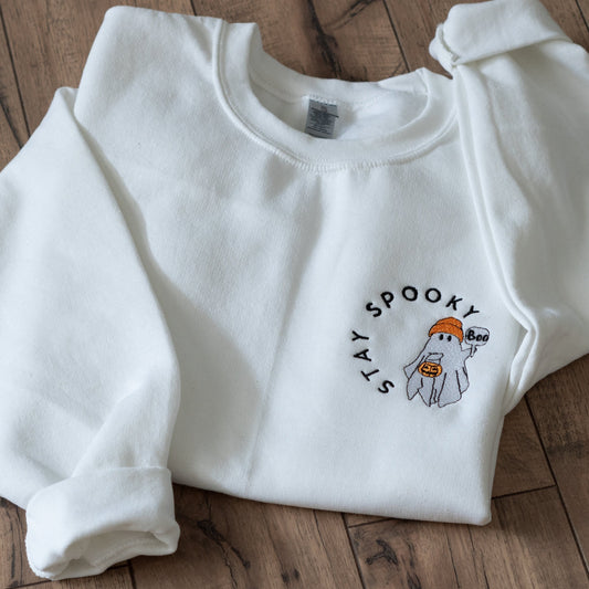 Stay Spooky (Ghost) Embroidered Sweatshirt