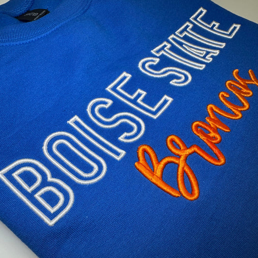 Boise State Broncos Puff Embroidered Sweatshirt