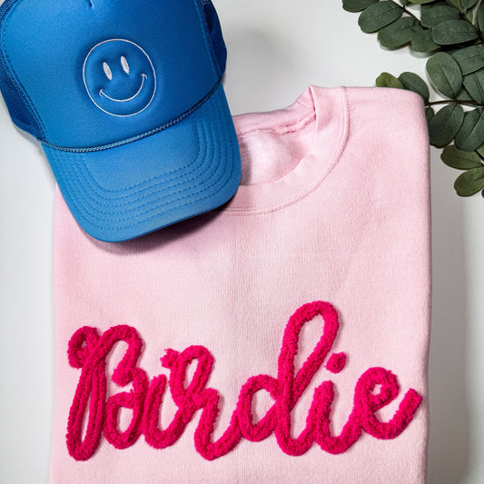 Custom Chenille Yarn Embroidered Sweatshirt
