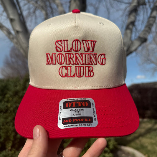 Slow Morning Club Embroidered Trucker Hat