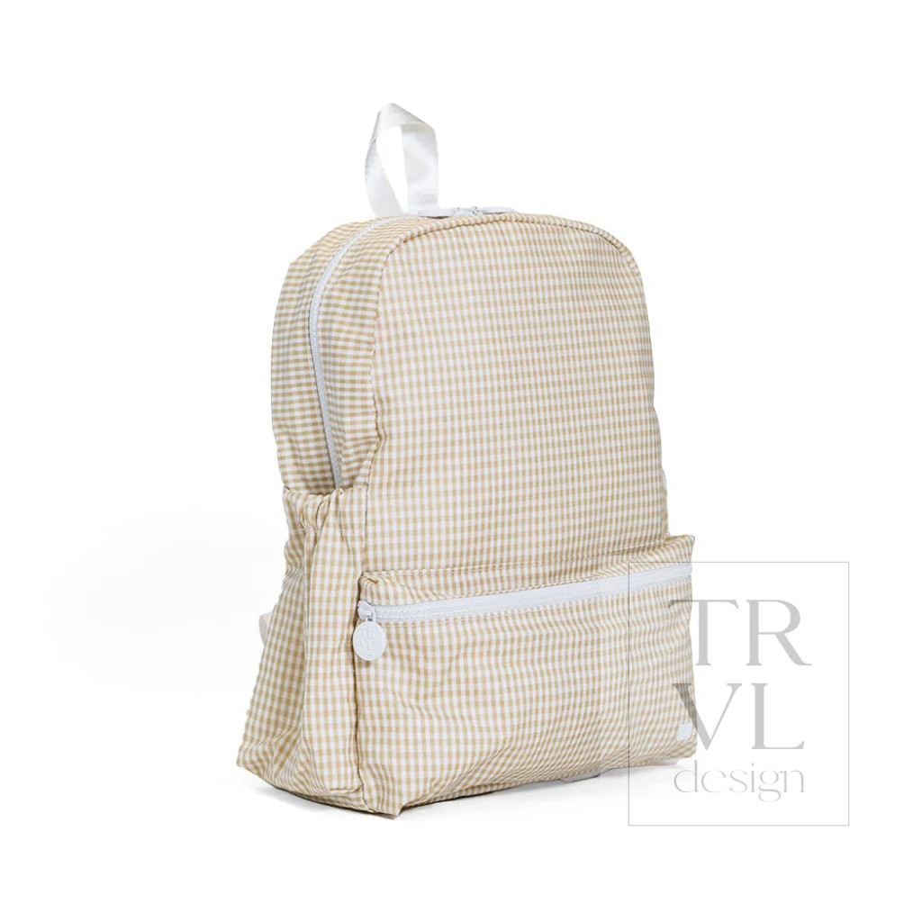 TRVL Khaki Gingham Backpackers