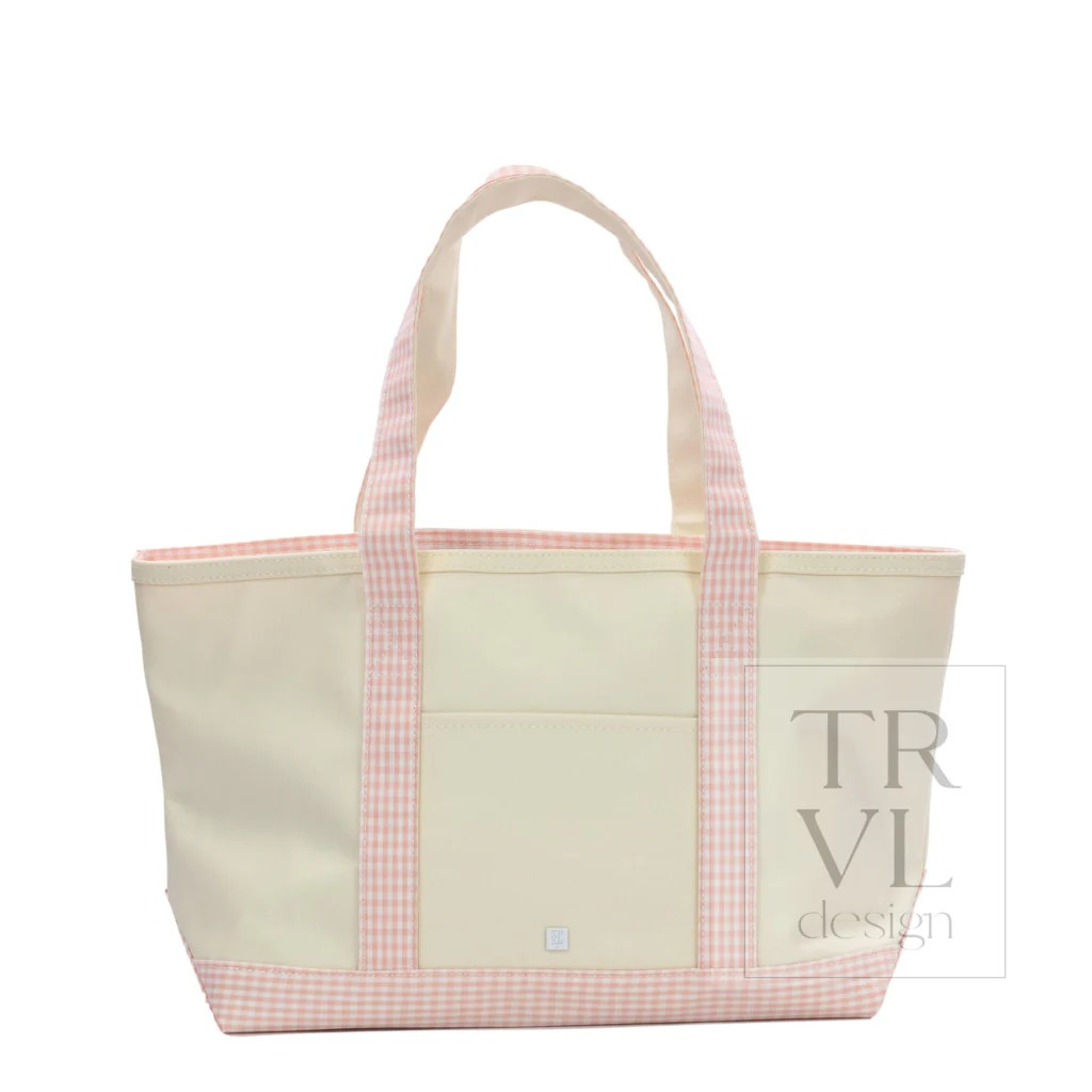 TRVL Taffy Gingham Canvas Totes