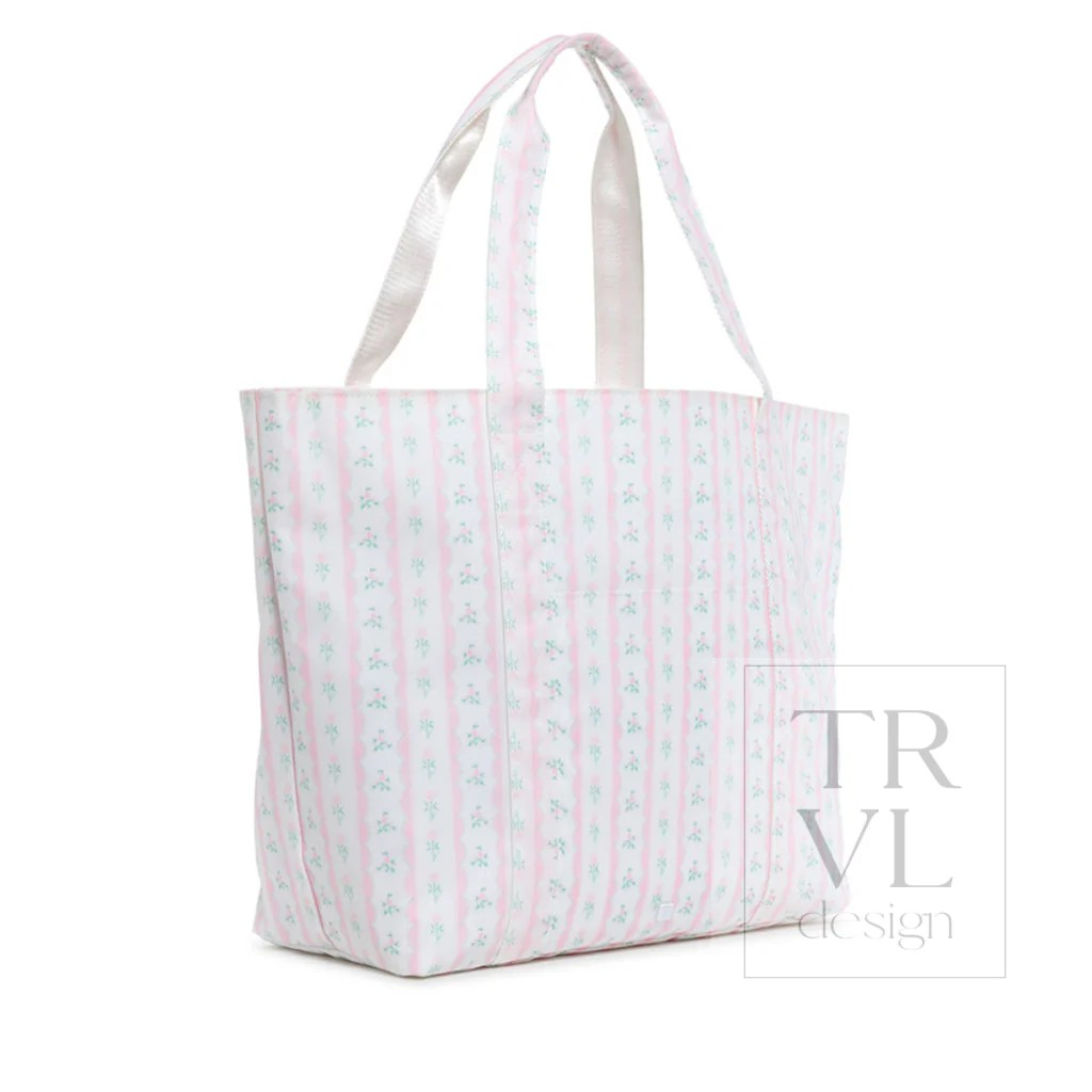TRVL Ribbon Floral Pink Jumbo X-Large Tote