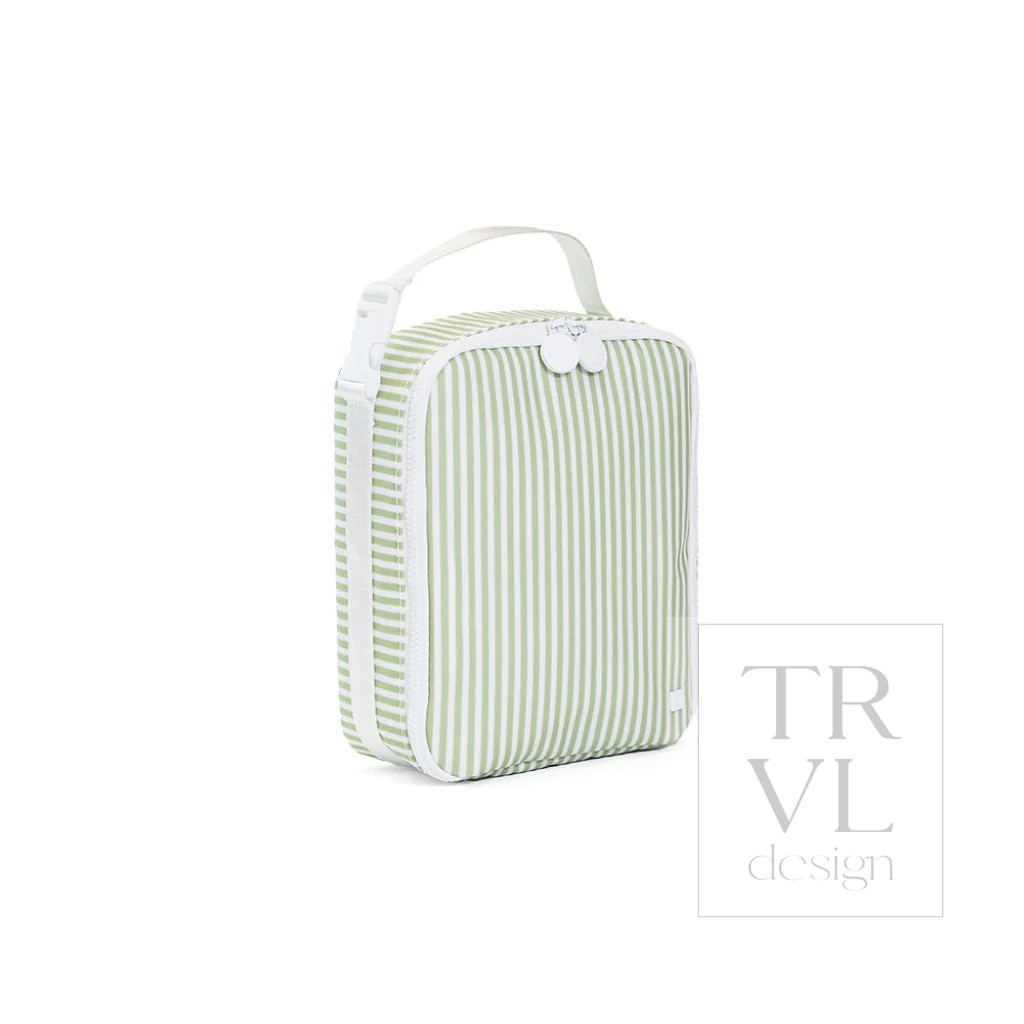 TRVL Pimlico Stripe Sage Lunch Box