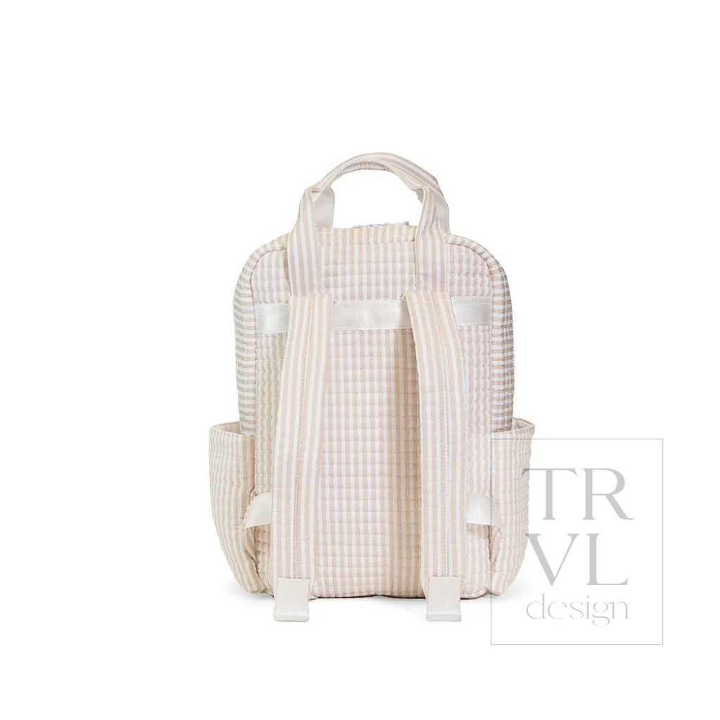 TRVL Pimlico Stripe Sand Quilted Diaper Bag