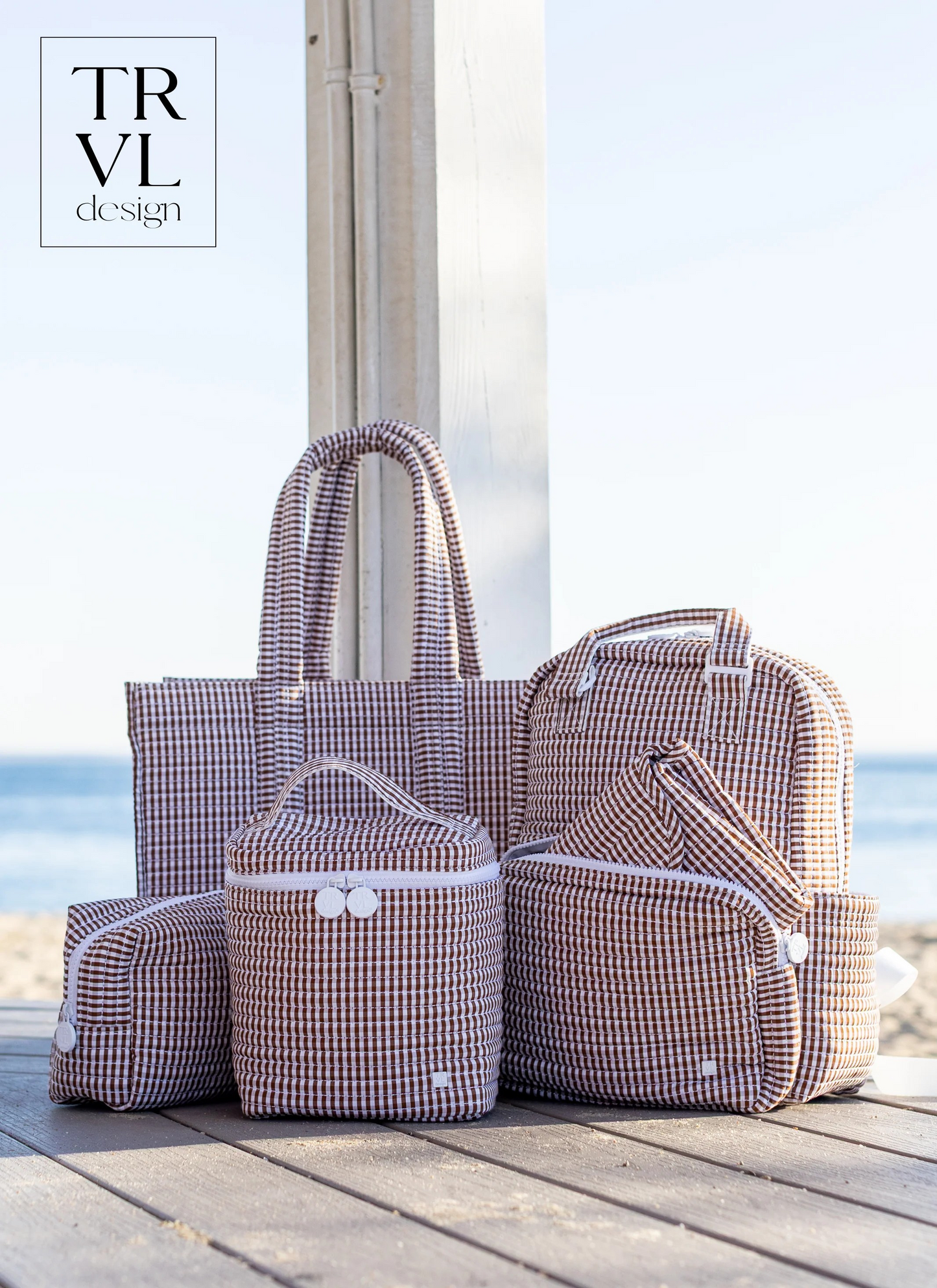 TRVL Coco Gingham Quilted Go Go Tote