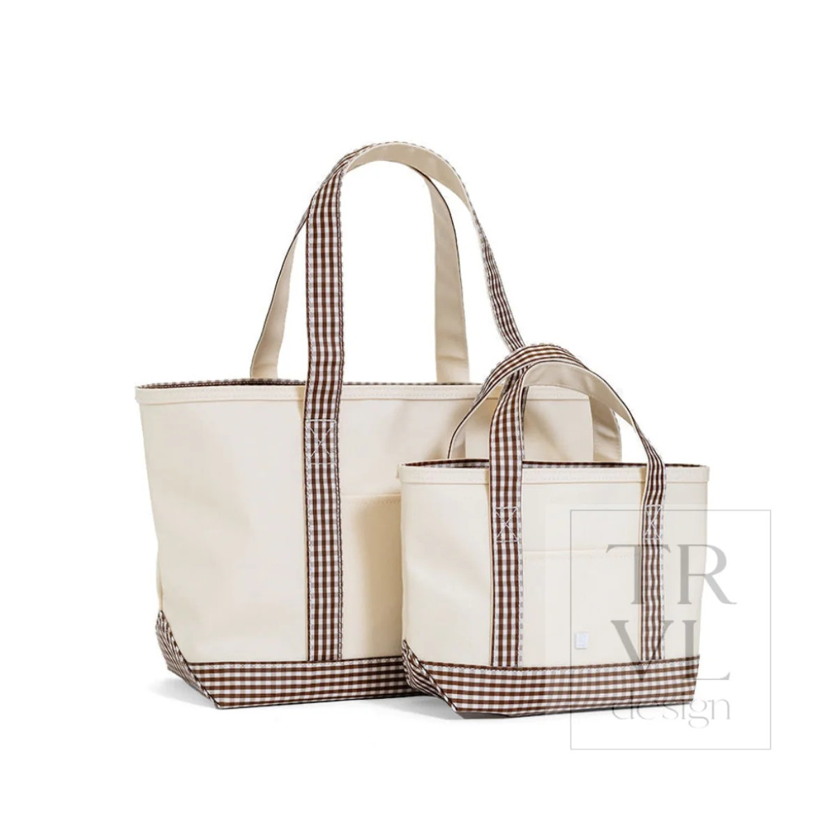 TRVL Coco Gingham Canvas Tote