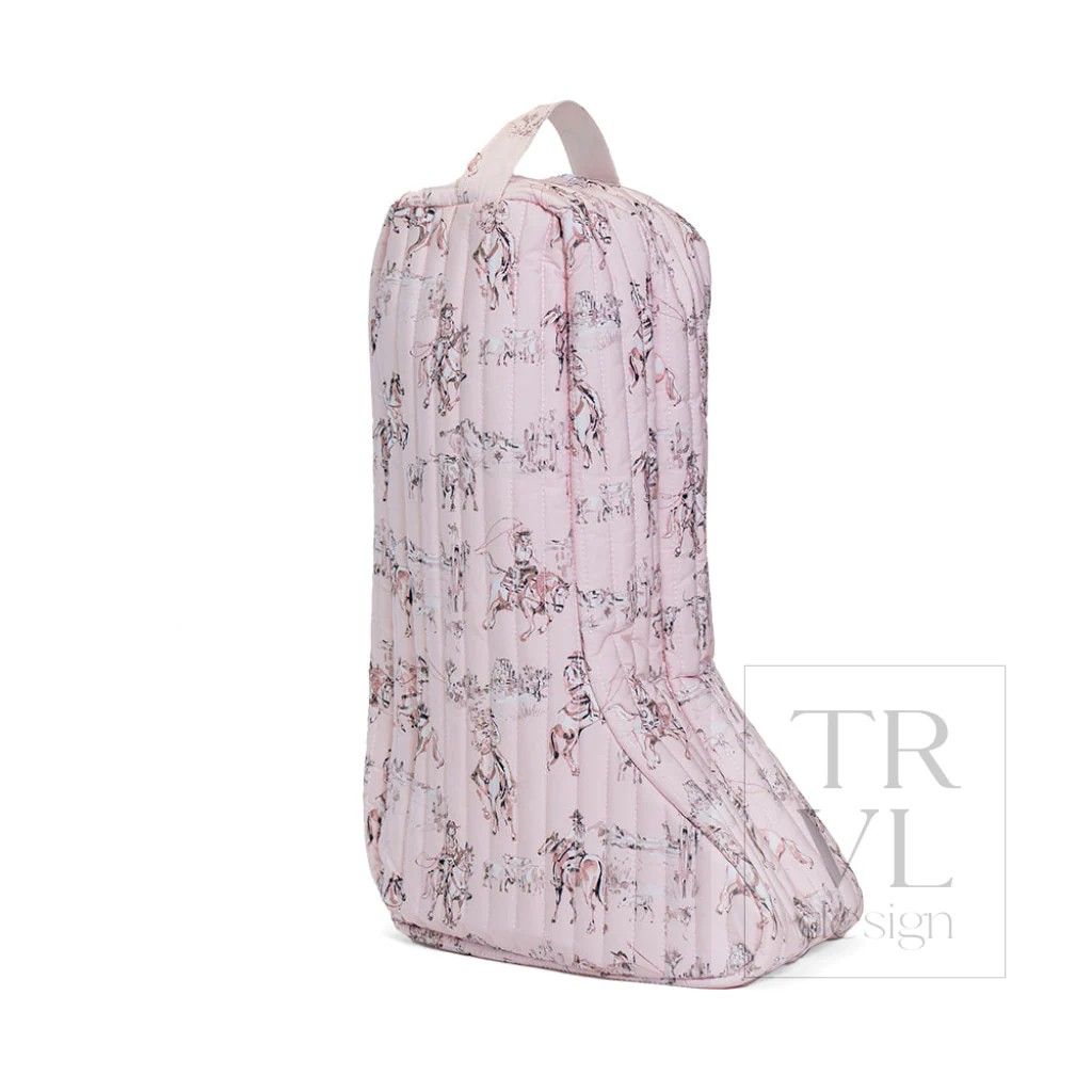 TRVL Cowgirl Toile Quilted Boot Bags