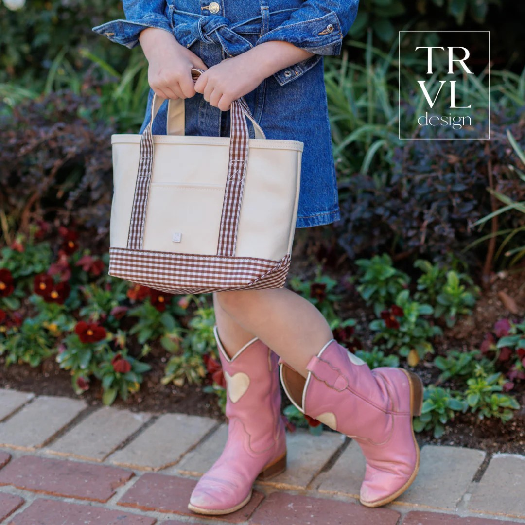 TRVL Coco Gingham Canvas Tote