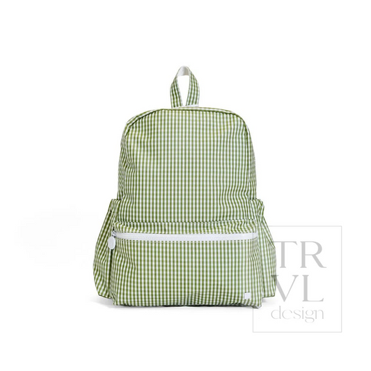 TRVL Moss Gingham Backpacker