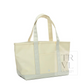 TRVL Pearl Grey Gingham Medium Canvas Tote
