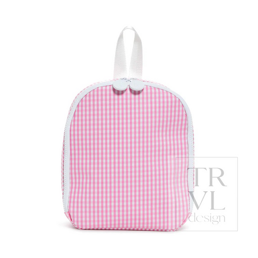 TRVL Pink Gingham 'Bring It' Lunch Bag