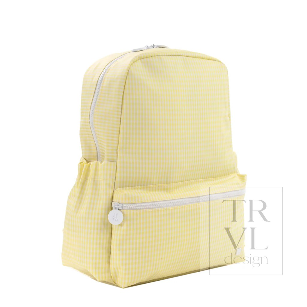 TRVL Buttercup Gingham Backpacker