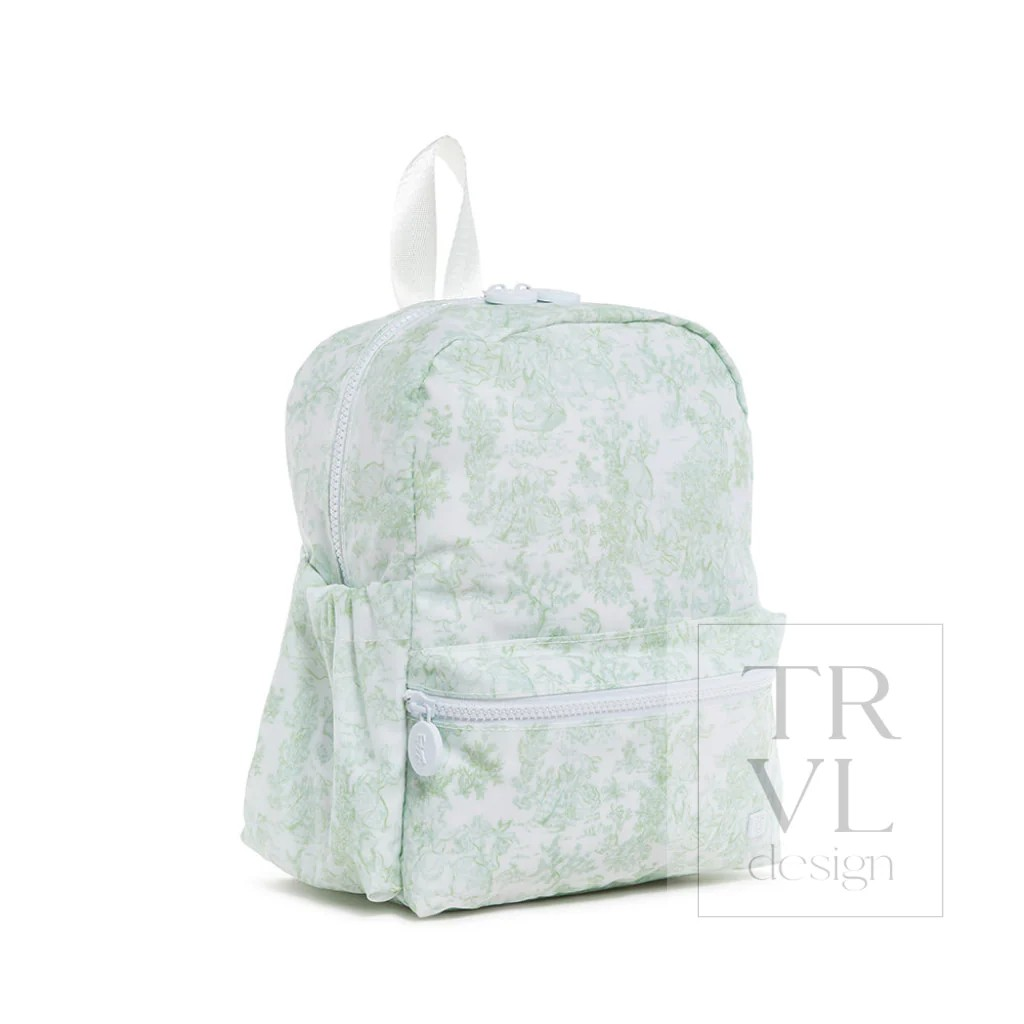 TRVL Bunny Toile Green Mini Backer