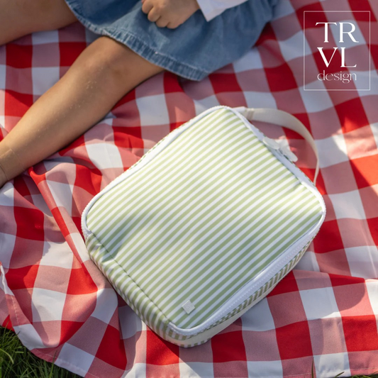 TRVL Pimlico Stripe Sage Lunch Box