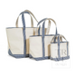 TRVL Navy Gingham Canvas Totes