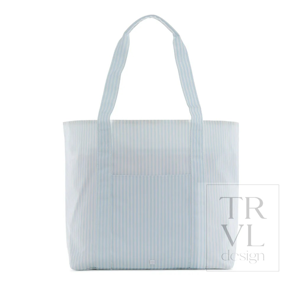 TRVL Pimlico Stripe Blue Jumbo X-Large Tote
