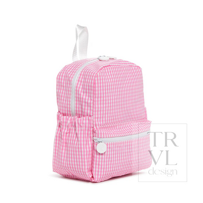 TRVL Pink Gingham Backpackers