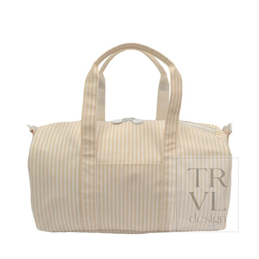 TRVL Pimlico Stripe Sand Weekender Duffel Bag