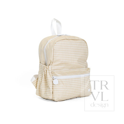 TRVL Khaki Gingham Backpackers