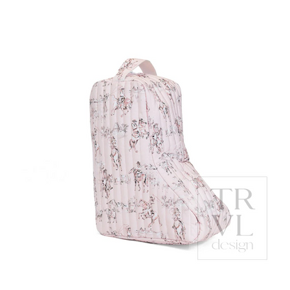 TRVL Cowgirl Toile Quilted Boot Bags