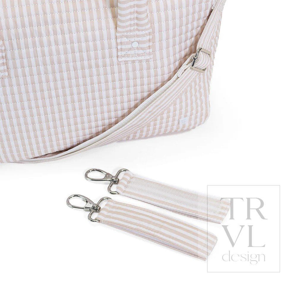 TRVL Pimlico Stripe Sand Quilted Stroller Bag