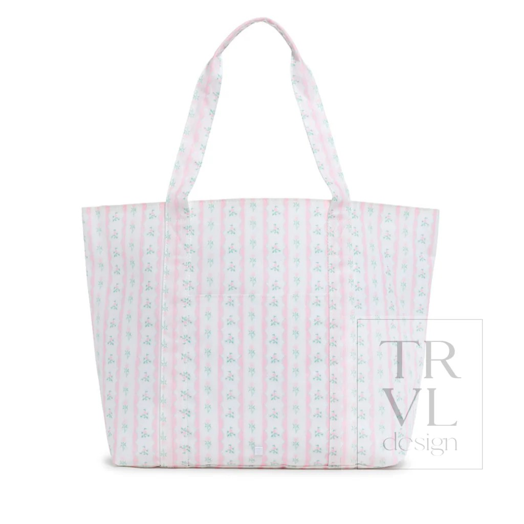 TRVL Ribbon Floral Pink Jumbo X-Large Tote