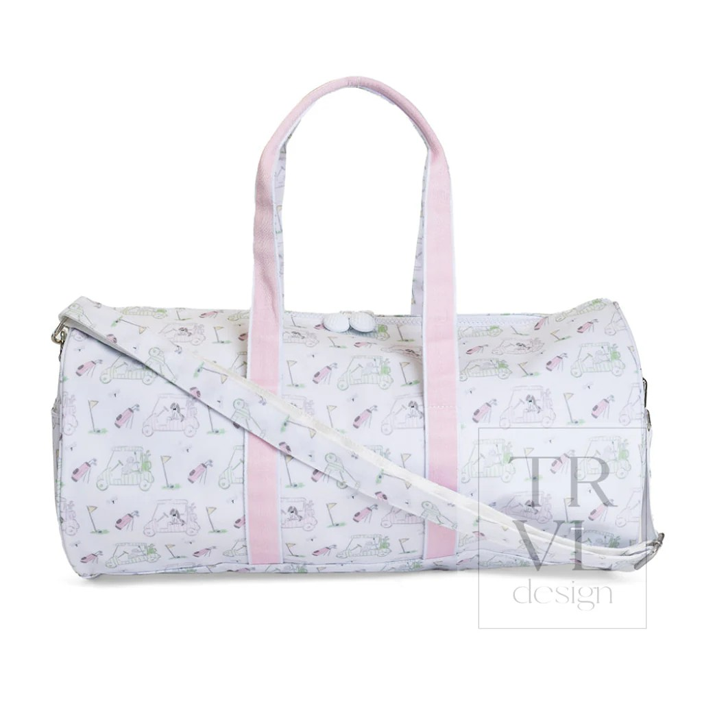 TRVL Putt Putt Pink Large Roll Duffel Bag