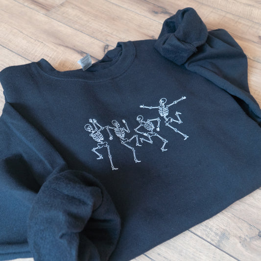 Dancing Skeletons Embroidered Sweatshirt