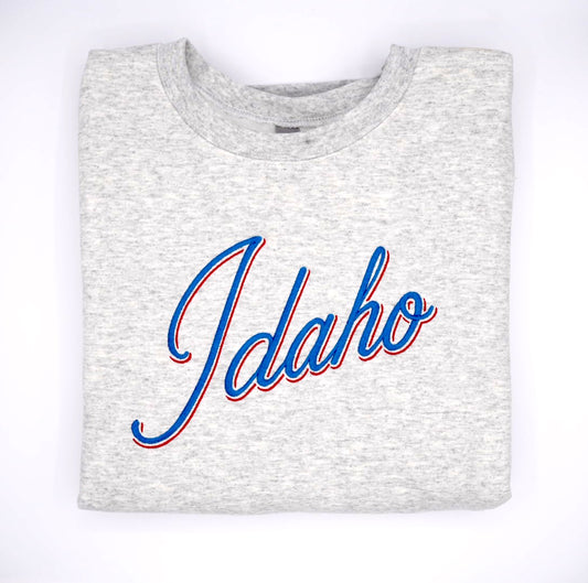 Vintage State Embroidered Sweatshirt - Idaho