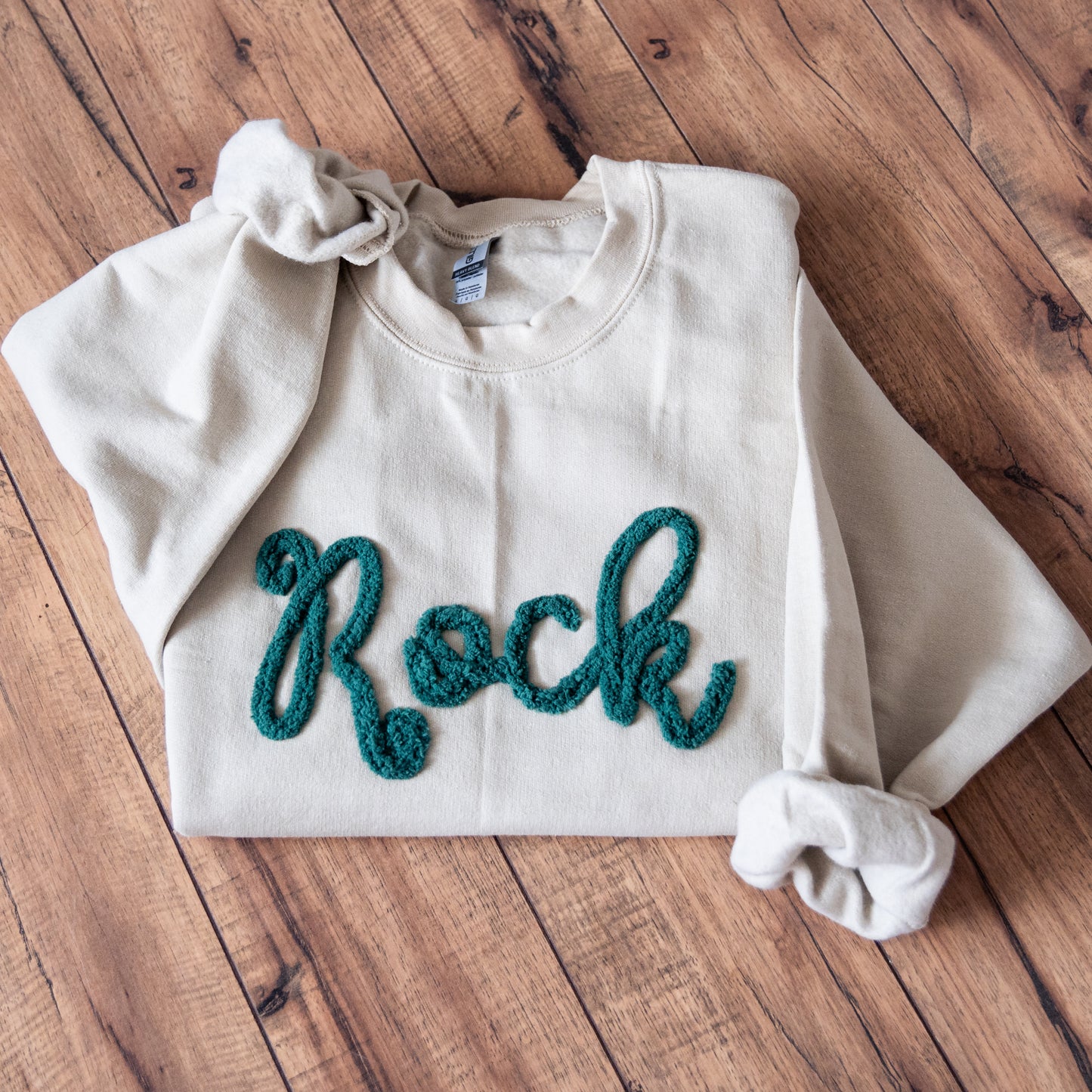 Custom Chenille Yarn Embroidered Crewneck