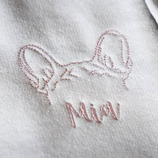 Custom Dog Ears + Name Embroidered Sweatshirt