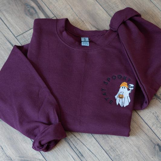 Stay Spooky (Ghost) Embroidered Sweatshirt