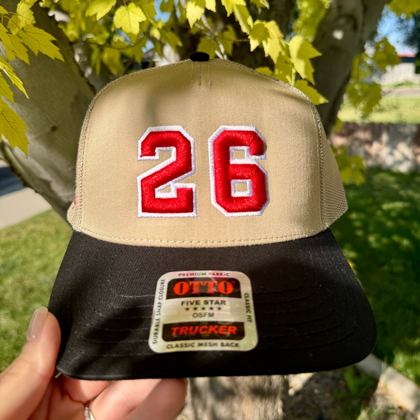 Custom Puff Number & Name Trucker Hat
