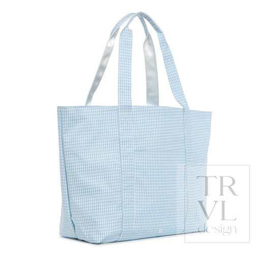 TRVL Mist Gingham Jumbo X-Large Tote