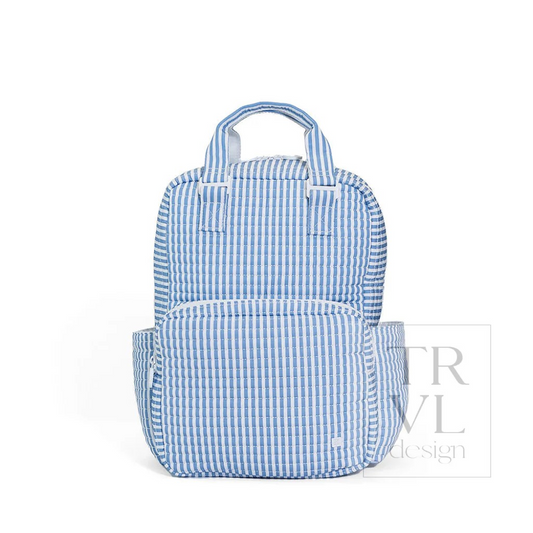 TRVL Pimlico Stripe Chambray Quilted Diaper Bag