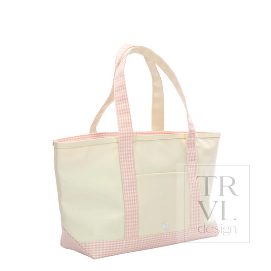 TRVL Taffy Gingham Canvas Totes
