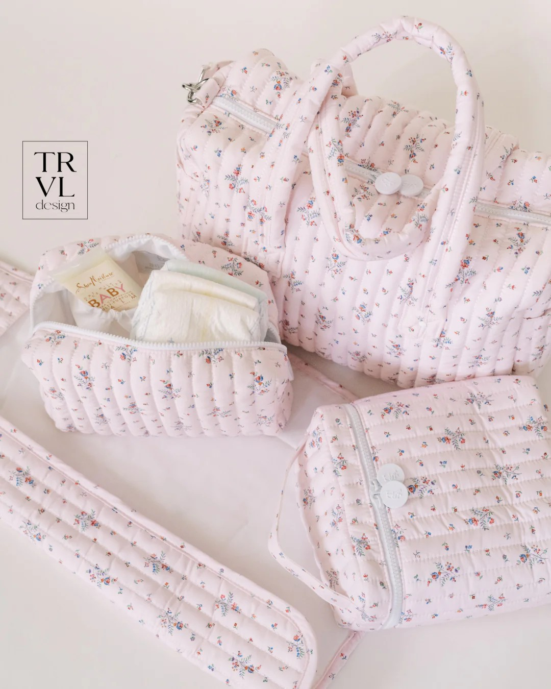 TRVL Fleurie Quilted Stroller Bag