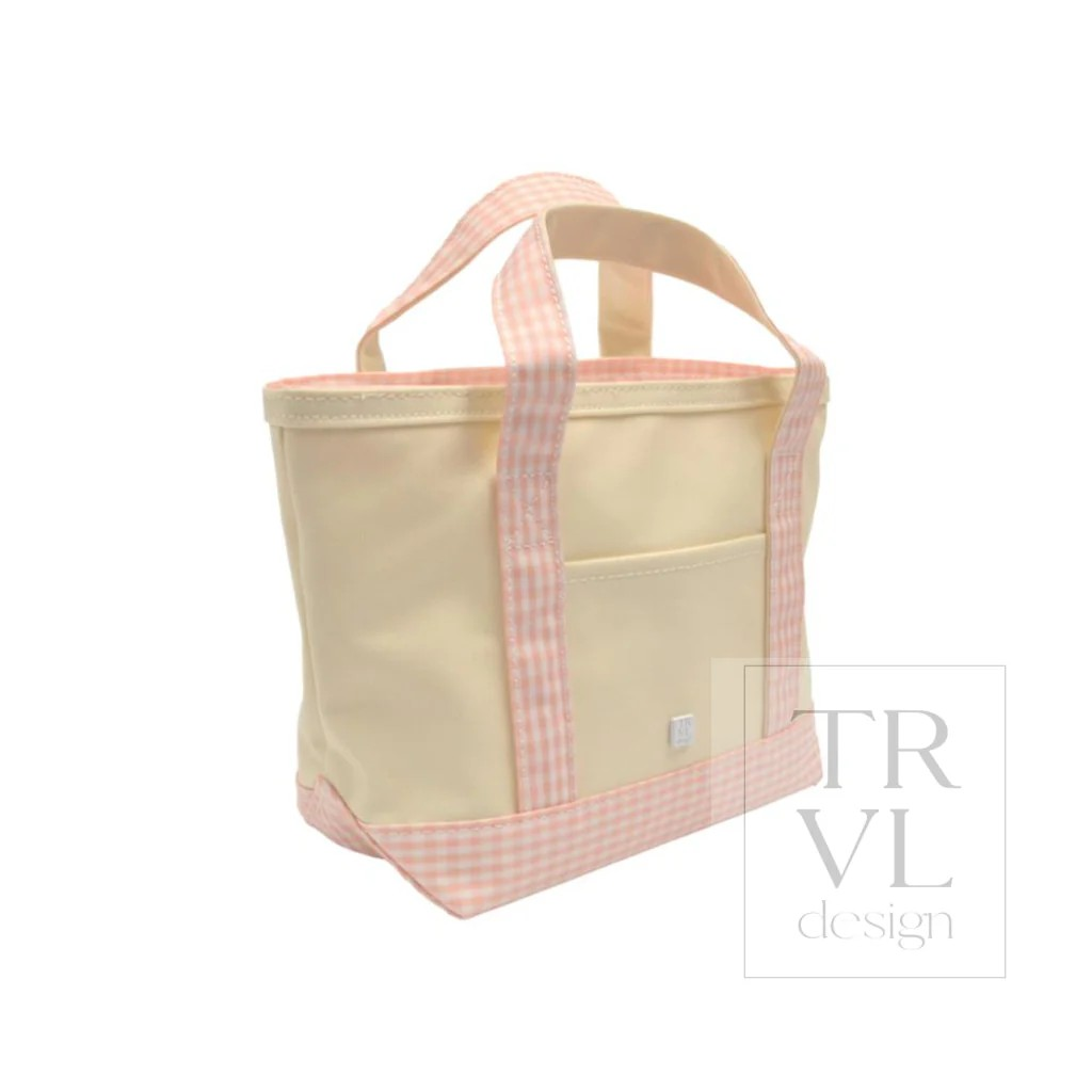 TRVL Taffy Gingham Canvas Totes