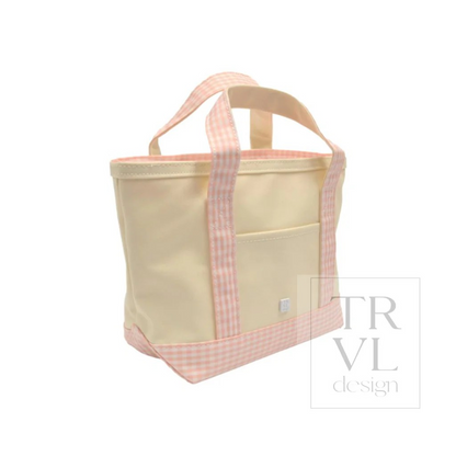 TRVL Taffy Gingham Canvas Totes
