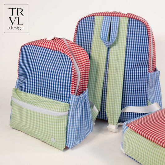 TRVL Patch Blue Backpacks
