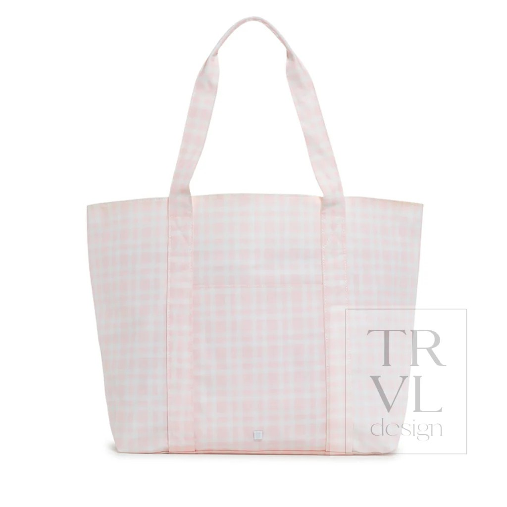TRVL Pimlico Plaid Pink Jumbo X-Large Tote