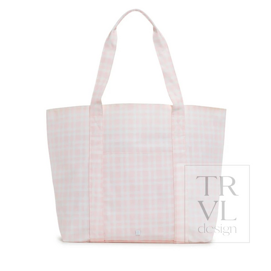 TRVL Pimlico Plaid Pink Jumbo X-Large Tote