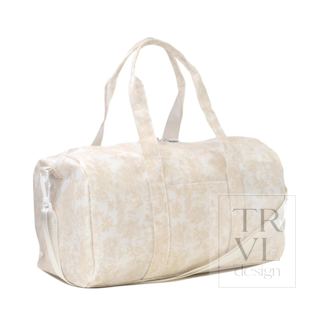 TRVL Bunny Toile Sand Weekender Duffel Bag
