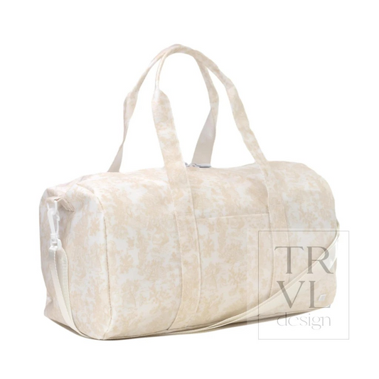TRVL Bunny Toile Sand Weekender Duffel Bag
