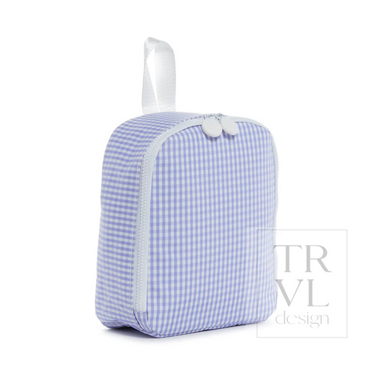 TRVL Lilac Gingham 'Bring It' Lunch Bag