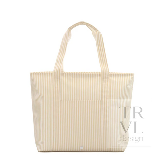 TRVL Pimlico Stripe Sand Jumbo X-Large Tote (Backorder ETA 7/30)
