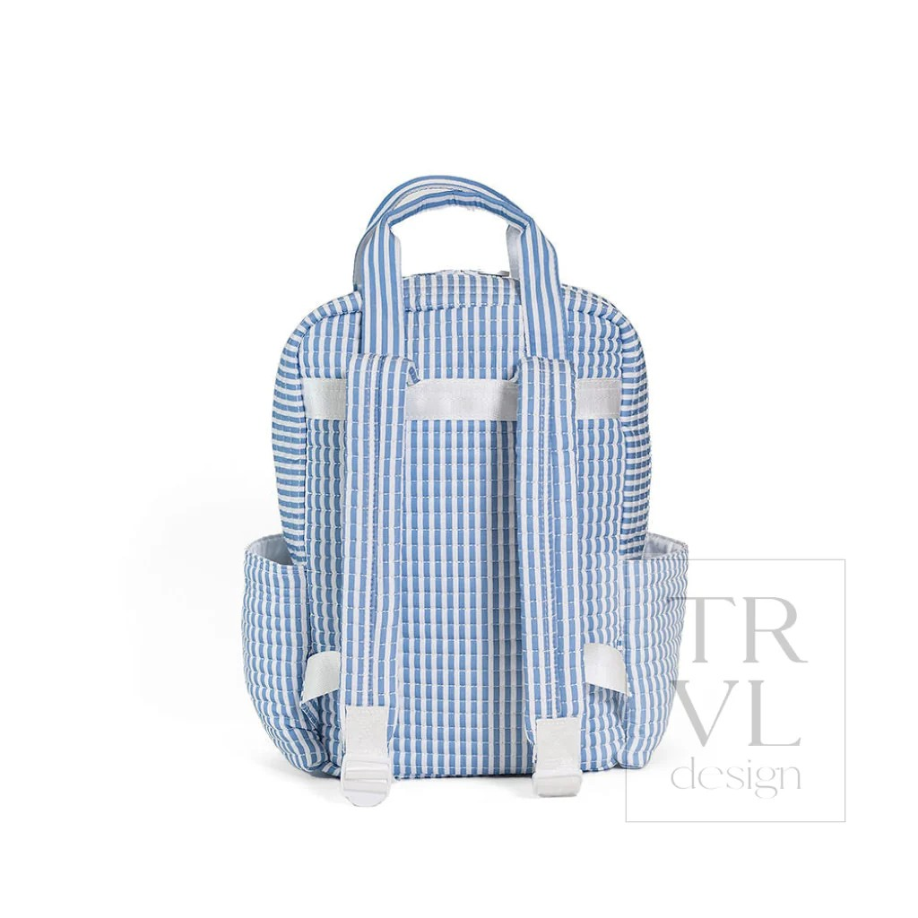 TRVL Pimlico Stripe Chambray Quilted Diaper Bag